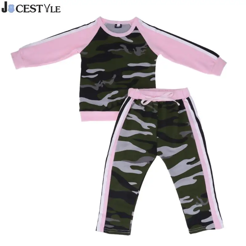 2pcs Baby Clothing Set Toddler Infant Camouflage Baby Girl Clothes T