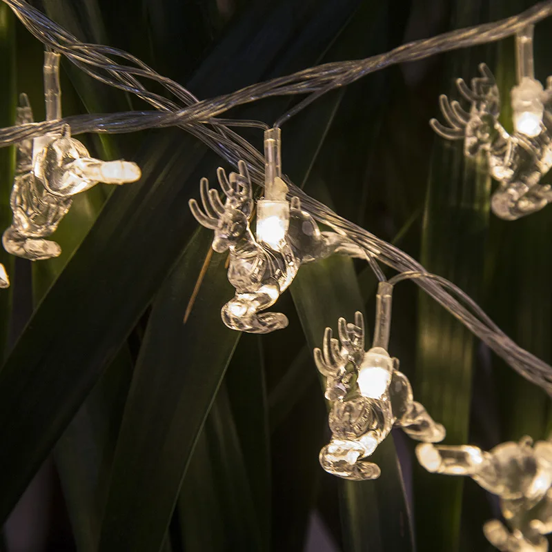 

mycyk new in hot Jumping Reindeer Holiday Lights Flying Elk LED Lamps String Wedding Christmas Parties Room Courtyard Decoration