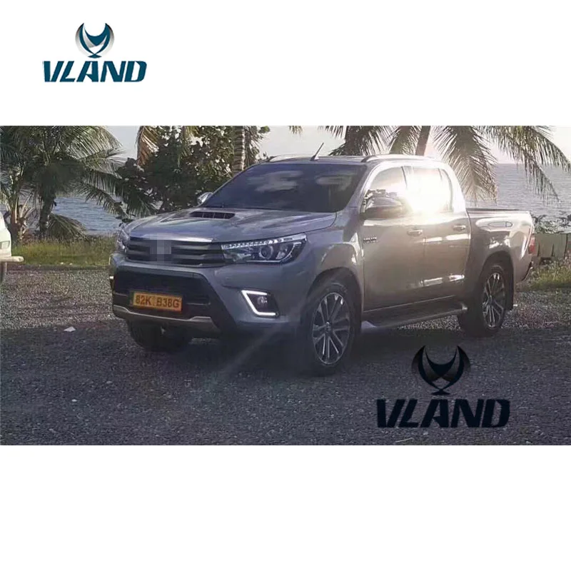 VLAND фабрика для автомобиля фара для Revo светодиодный фар Vigo Hilux светодиодный головного света с дневной свет H7 ксеноновая лампа