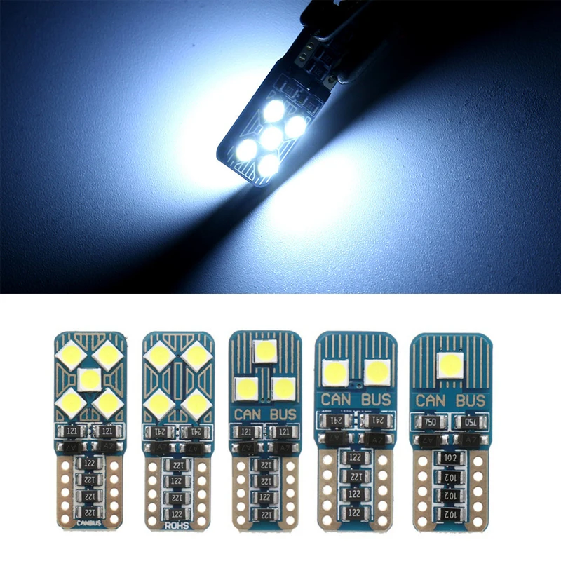 Автомобильный Smd T10 W5W CANBUS Авто светодиодный светильник без ошибки Obc супер яркая