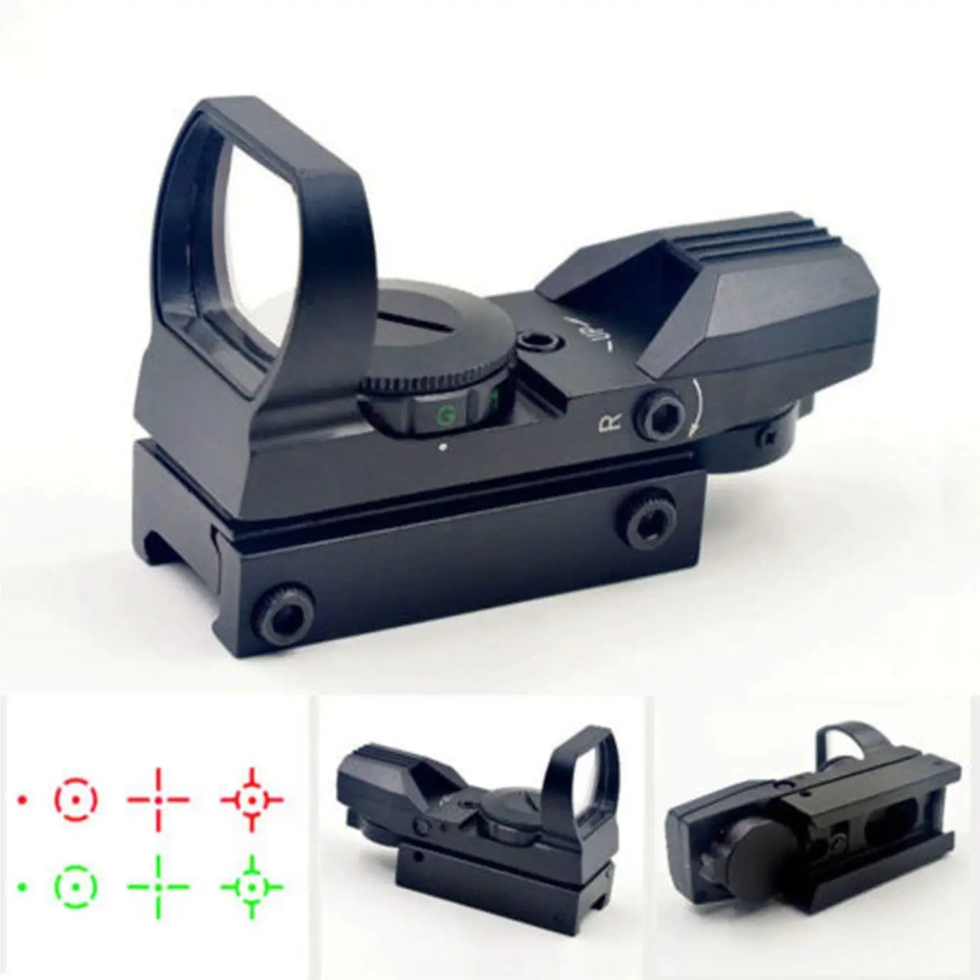 

20mm Rail Riflescope Tactical Scope Hunting Optics Holographic Red Dot Sight Reflex 4 Reticle Hunting Toy Gun Accessories