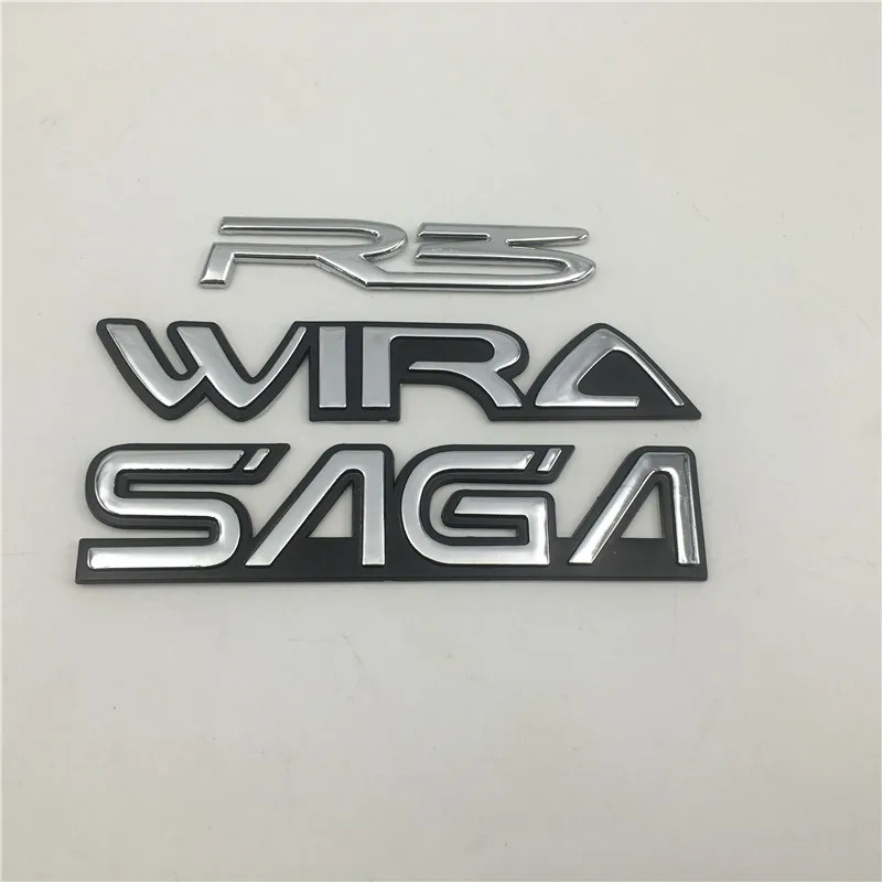 

For Proton Wira Saga Satria Neo R3 Word Emblem Rear Trunk Logo Auto Decals