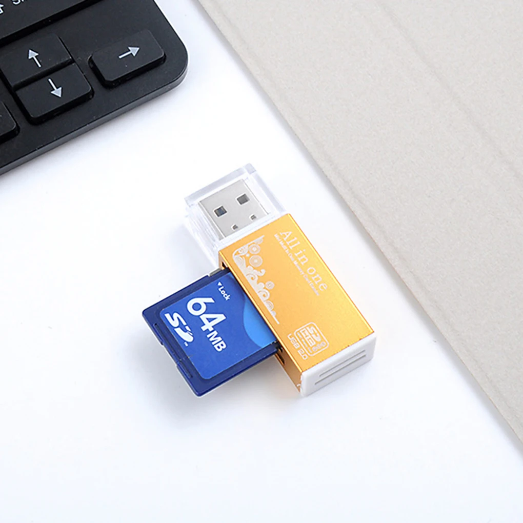 Цвет случайный ПК Ноутбук Алюминиевый SD MS M2 TF карта памяти все в 1 мини USB 2,0 кард-ридер