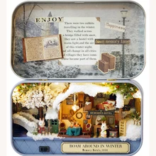Diy Miniature Wooden Doll House Furniture Kits font b Toys b font Handmade Craft Miniature Model