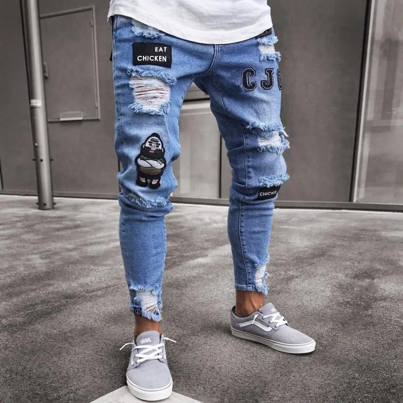 Vedholdende Penge gummi beslutte Buy Cheap Mens Jeans In Bulk From China Dropshipping Suppliers, Blue 2019  Jeans Men Stylish Ripped Jeans Pants Biker Slim Straight Hip Hop Frayed  Denim Trousers New Fashion Skinny Jeans Men S