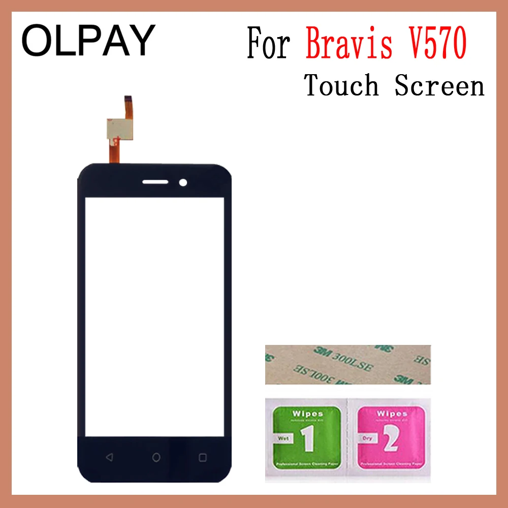 OLPAY для Bravis V570 сенсорный экран дигитайзер для Bravis V570 Сенсорная панель Сенсорный экран сенсор переднее стекло