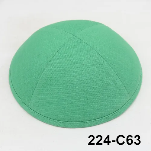 Kippot Kippa Linen-3 Kippah Kipa 19 см Skullies Yarmulke Beanies еврейская шляпа-Кепка с черепом - Цвет: 224c63