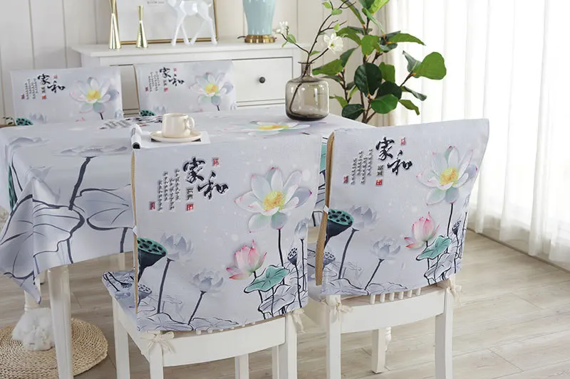 Proud Rose Waterproof Linen Table Cloth Cartoon Table Cover Chair Set Pillowcase Cover Towel European Tablecloths Chair Cushion