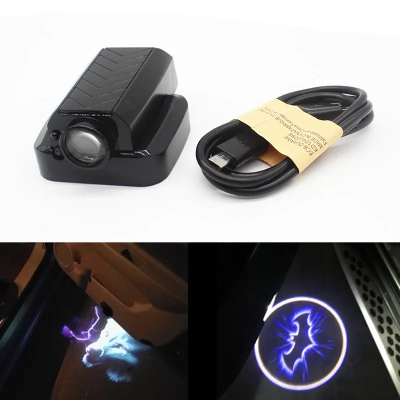 

USB charge Welcome Door LED lamp For peugeot 307 206 407 3008 508 for seat ibiza leon led light white black car accessories