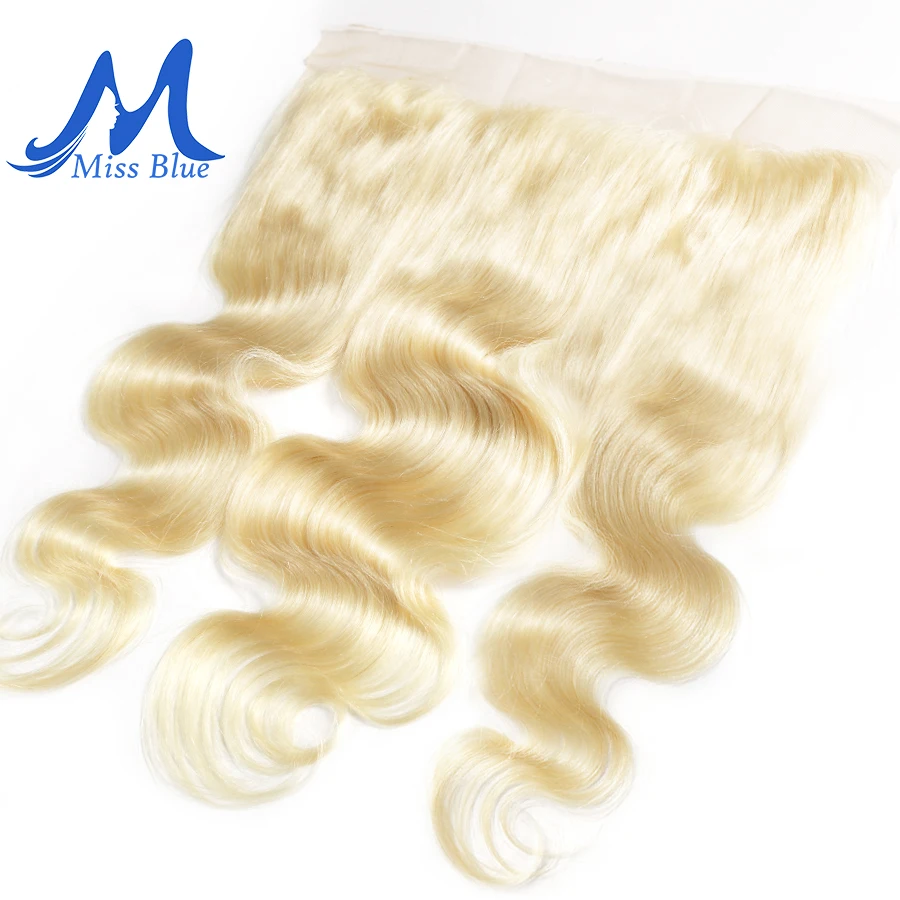

Missblue Ear To Ear Lace Frontal Closure With Baby Hair Body Wave 13x4 Color 613 Blonde Brazilian Remy Human Hair Lace Closure