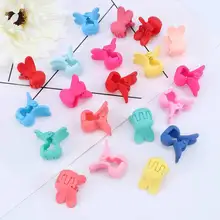 20 шт./партия, смешанные узоры, кроличьи уши маленькая Заколка-крабик, заколки для волос для девочек, детские заколки для волос аксессуары