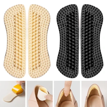 

2 Pairs Foot Protection Back Insole Soft Anti Blisters Silicone Insert Pad Fashion Non Slip Massage Self Adhisive Heel Grips