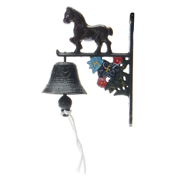 Vintage Style Rusted Horse Cast Iron Door Bell Wall Mounted Garden Vintage Style Rusted Horse Cast Iron Door Bell Wall Mounted Garden Decoration Access Control