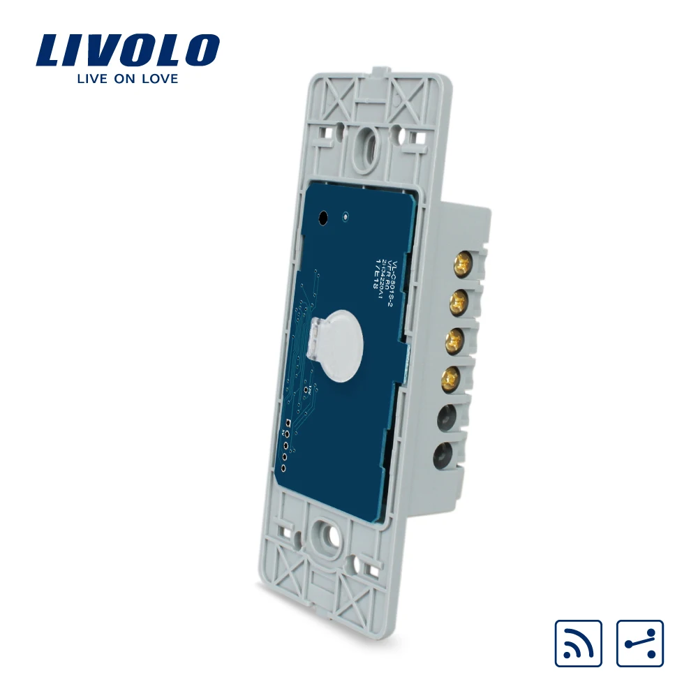 

Livolo US standard Base of Touch Screen Wall Light Switch Remote Switch,1Gang 2 Way,AC 110~250V, Without glass panel,VL-C501SR