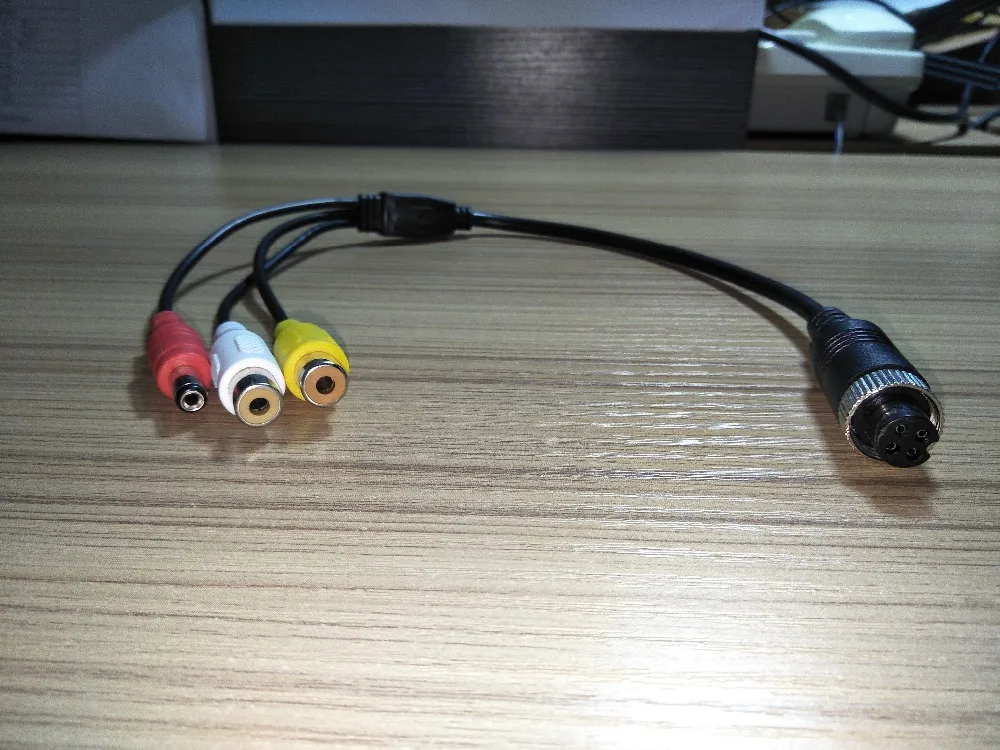 Авиационный разъем удлинитель 4 Pin DC RCA AV автомобиля Камера Кабель-адаптер