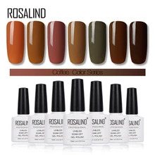 Розалинд гель 1 s 10 мл коричневый Цвет 2651-2662 Цвета ногтей Гель-лак Soak от УФ-светодиодный long-lasting Nail Lacquer гель для ногтей гель Лаки