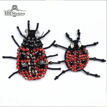 Дизайнерская одежда на заказ DIY маленькая Божья коровка декоративная сумка со стразами аксессуары патч