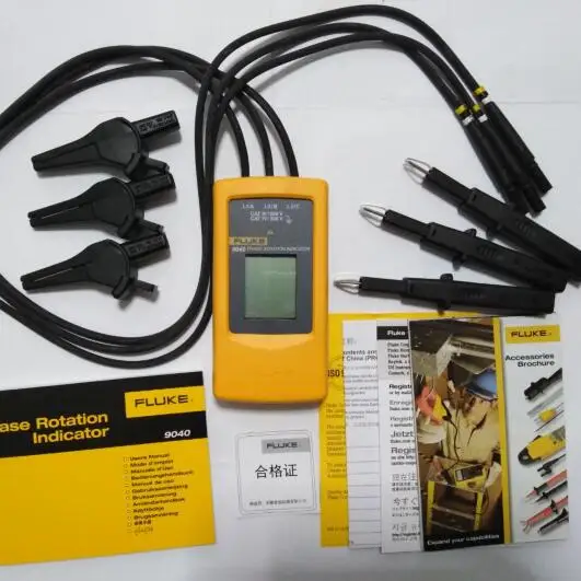 FLUKE 9040 F9040 цифровой индикатор вращения фазы тестер метр 40-700 в, 15-600 Гц