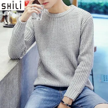 

2017 New Autumn and winter Fashion Casual Sweater O-Neck Slim Fit Knitting Mens Sweaters And Pullovers Men Pullover Men M-5XL
