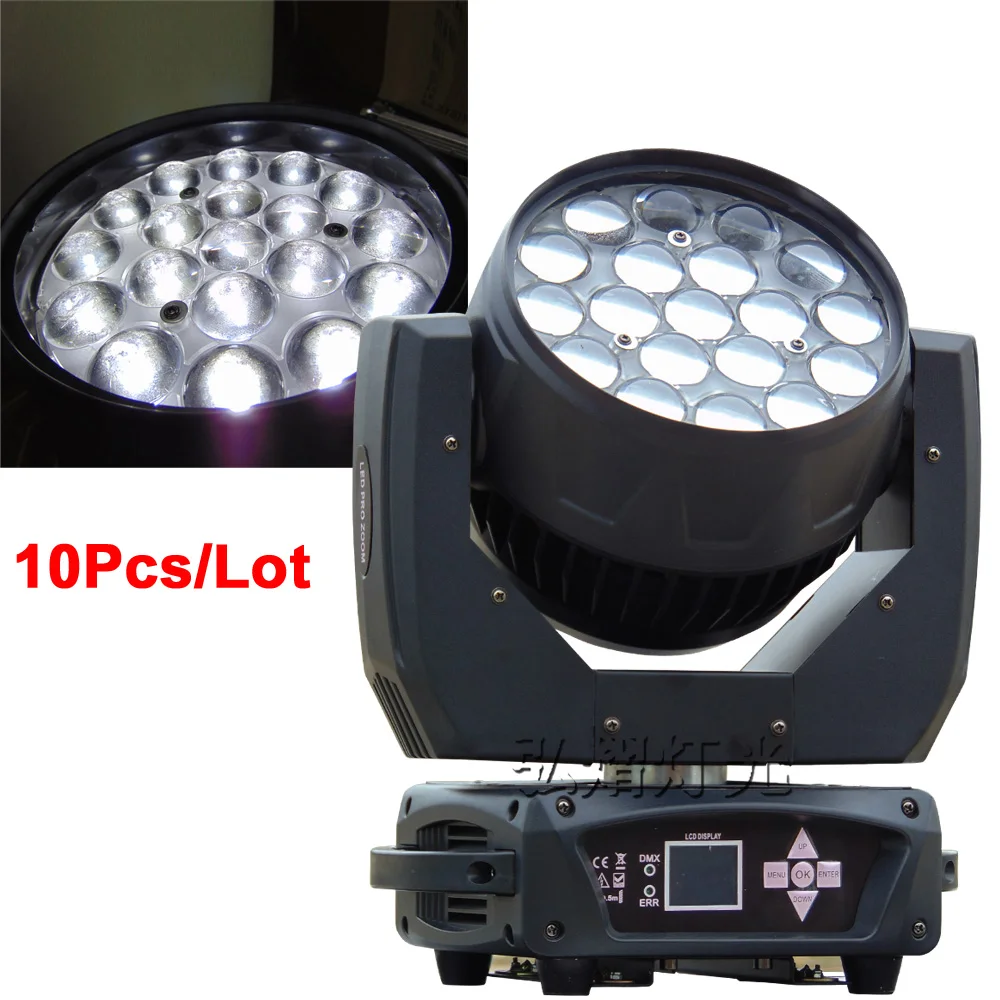 

10 Pcs Mini wash 19x12W LED Moving Head Light With zoom High Brightness DMX512 Professional Led Stage Light