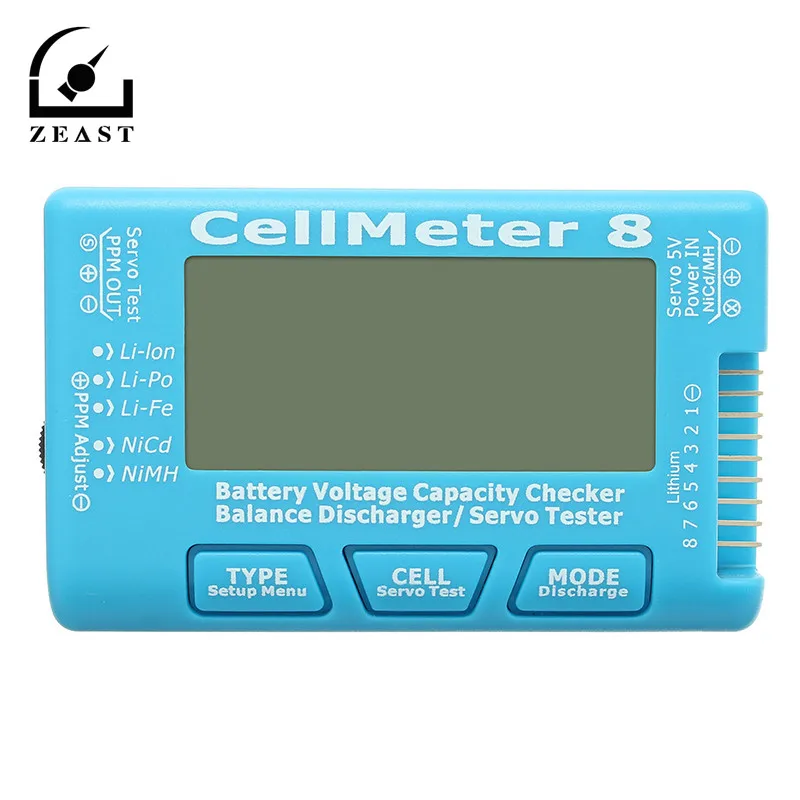 

CellMeter 8 Capacity battery Test Mete with Battery Voltage Balance Servo Chec ker Monitor Testers