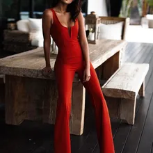 Без бретелек красная повязка комбинезон боди облегающее элегантное женское модное платье с v-образным вырезом