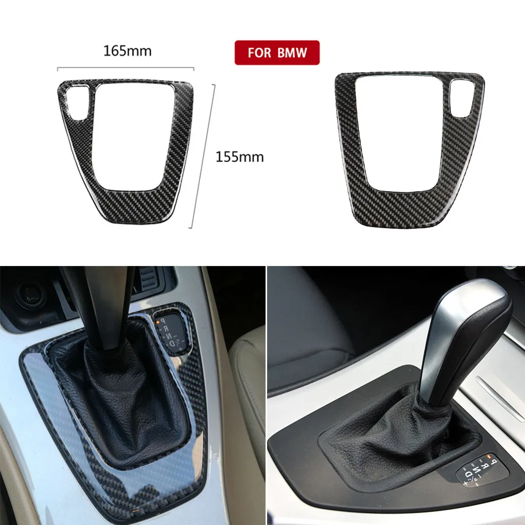 

Glossy Carbon Fiber Gear Shift Box Panel Cover for BMW E90 Car Auto Shift Lever Decoration Stickers Trim For BMW E92 E93