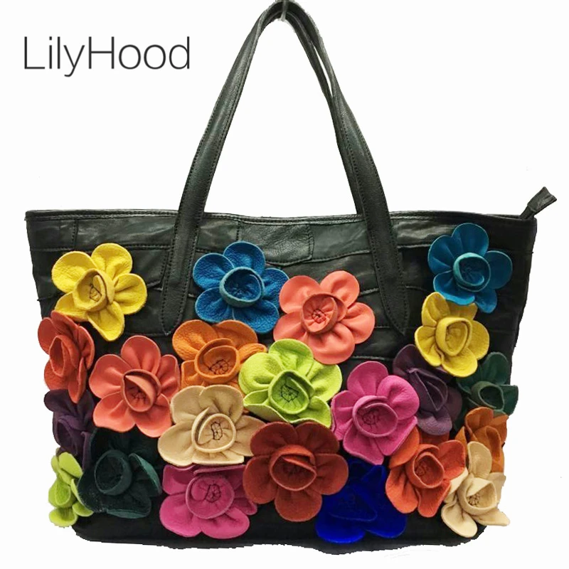 سيدة الأغنام الجلد حمل حقيبة الأزياء 3D الأزهار حقيبة كتف اليومي عارضة حقيبة أنيقة البوهيمي بوهو نمط الملونة الأعلى مقبض حقيبة سيدة الأغنام الجلد حمل حقيبة الأزياء 3D الأزهار حقيبة كتف اليومي عارضة حقيبة أنيقة البوهيمي بوهو نمط الملونة الأعلى مقبض حقيبة