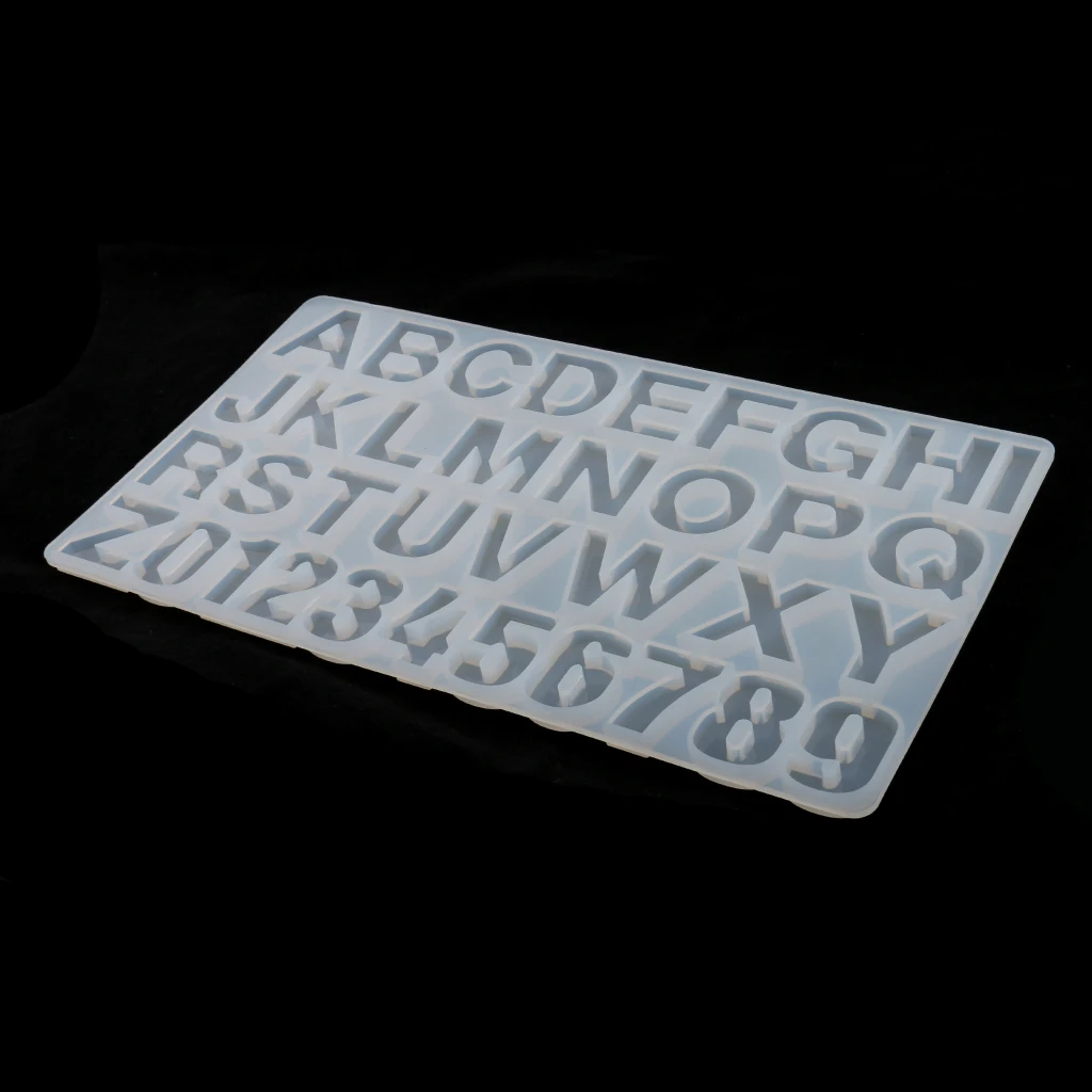 Силиконовая форма для букв и цифр, Прозрачная форма для литья ювелирных изделий для изготовления эпоксидной смолы