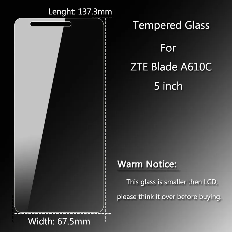 ZTE-1179_2_9H Explosion-proof Tempered Glass Film for ZTE Blade BA610  A610