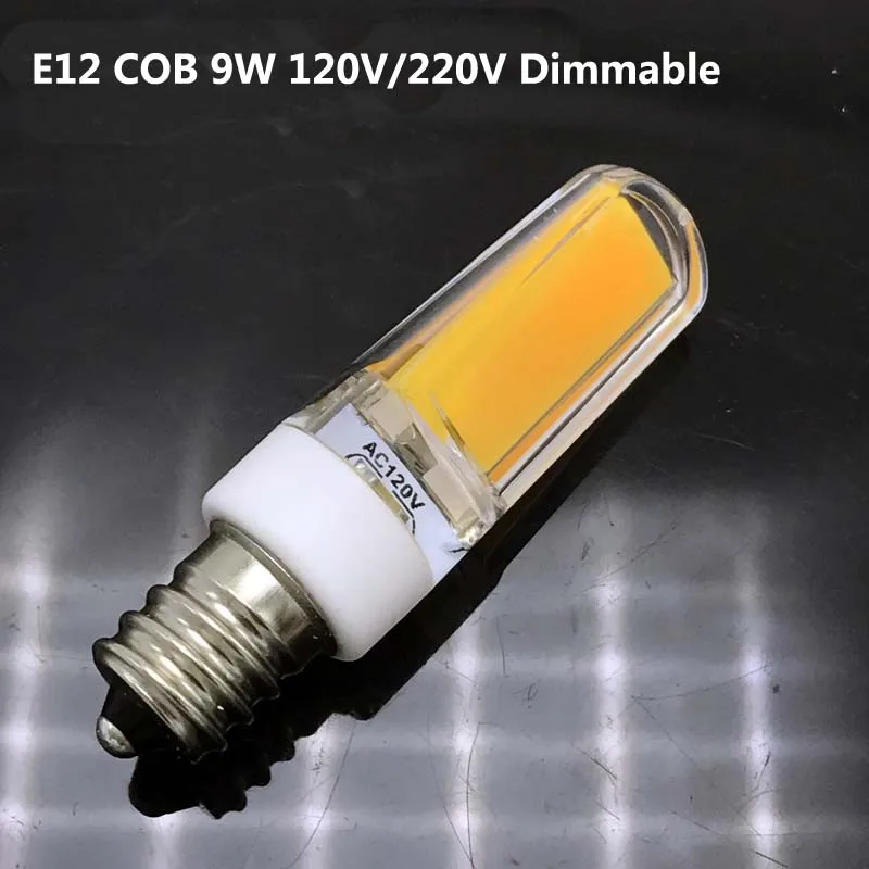 Затемняемый E12 СВЕТОДИОДНАЯ Лампа 220 В 110 В Мини COB Лампы E12 COB Светодиодные Лампы Высокой Lumen Люстра Огни 10 шт./лот Бесплатная доставка