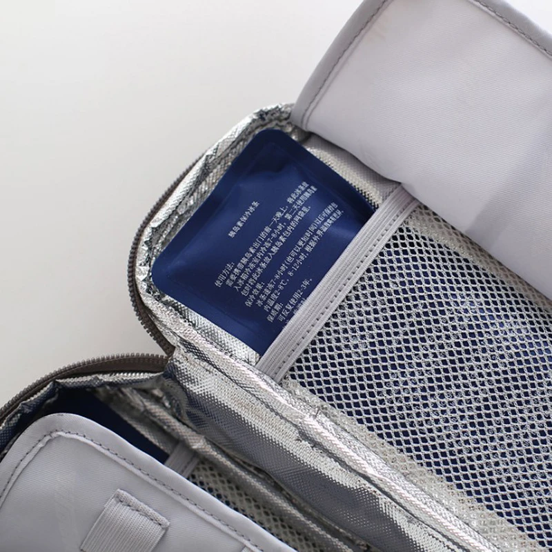 Nuovo dispositivo di raffreddamento Medico sacchetto di Droga scatola refrigerata Insulina portatile borsa termica borsa del ghiaccio per L'ambiente 1 scatola di 2 impacchi di ghiaccio