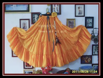 

cotton 4tiered 18yards Ats Gypsy tribal belly dance skirt EH46