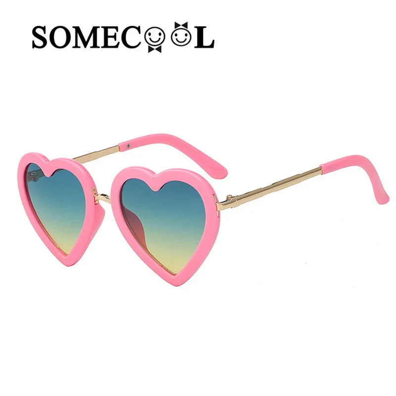 SomeCool милые сердцу Детские солнечные очки Детский УФ-защитой солнцезащитные очки для маленьких девочек дети Óculos de sol прекрасные дети очки N661