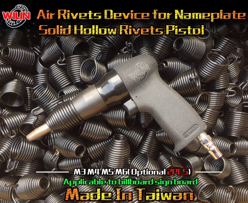 

Air Riveter Gun Multi-function Air Rivets Device for Nameplate Billboard Solid Hollow Rivets Pistol Sign Board Riveting Tools