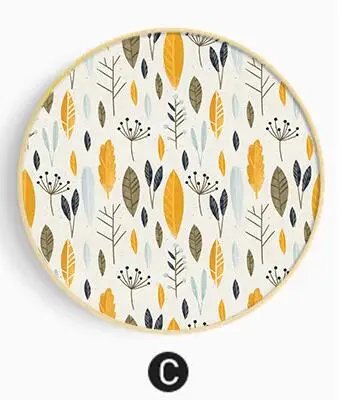 Günstige Nordic Wohnkultur Blume Leinwand Malerei Öl Malerei Wand Bilder Für Wohnzimmer Runde Poster Cuadros Decoracion Mit Rahmen