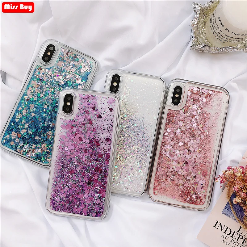 

Quicksand Capinha Phone Case For Xiaomi Redmi 7 Note 7 6 5 Pro MI A2 Lite pocophone F1 Coque Dynamic Liquid PC Back Cover Fundas