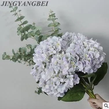 

Artificial Hydrangea Flower with Flower Rod DIY Silk Accessory for Party Home Wedding Decoration