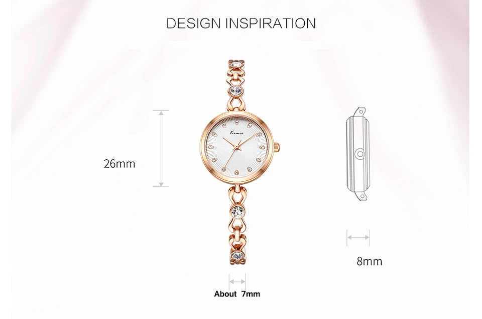 KIMIO Brand Small Dial Quartz Watches For Women Ladies Stainless Steel Hollow Thin Bracelet Watch Delicate Crystal Wristwatch