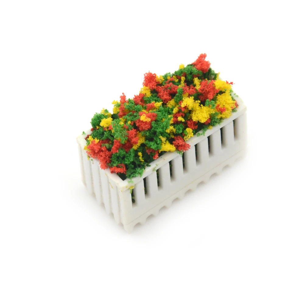Planta de cama de flores Decoración de Jardín de hadas paisaje Miniatura Accesorios De Casa De Muñecas Mc 