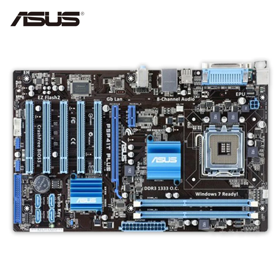 

Asus P5P41T PLUS Desktop Motherboard G41 Socket LGA 775 DDR3 8G SATA2 USB2.0 ATX