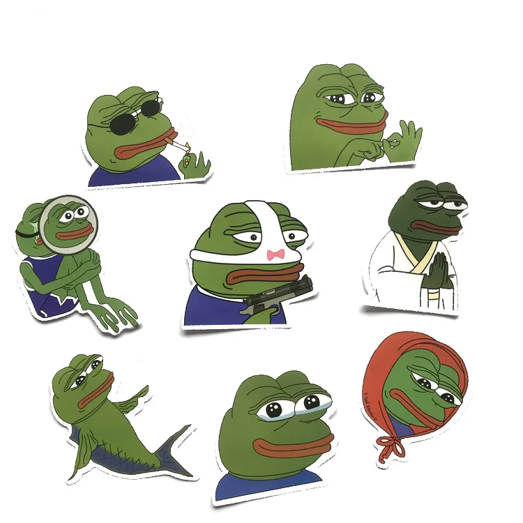 17 шт. Sad frog meme kids cool paster fans забавная наклейка Скрапбукинг diy Наклейка украшение телефон ноутбук водонепроницаемый мультфильм подарки