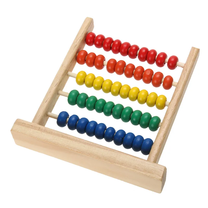 Baby Toy Wooden Abacus Colorful Small Number Counting Calculating Beads Kids Math Learning Early Educational Toy Wooden Math Toy