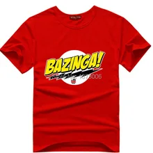 Bazinga, хлопковая Мужская футболка, Шелдон Купер, футболки, комический гик, футболка, Теория большого взрыва