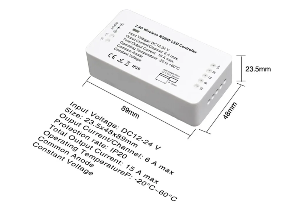 2,4 г RGB+ CCT, зелёный, синий, RGB, WWCW, диммер контроллер, DC12V/DC24V, Цвет и Яркость регулируемый, светодиодный полоски, прожекторы, линейные огни