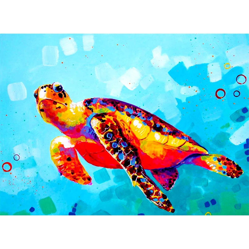 

5D Diamond Painting Cross Stitch DIY Turtle Crystal Needlework Diamond Embroidery Animals Full Diamond Decorative Gift