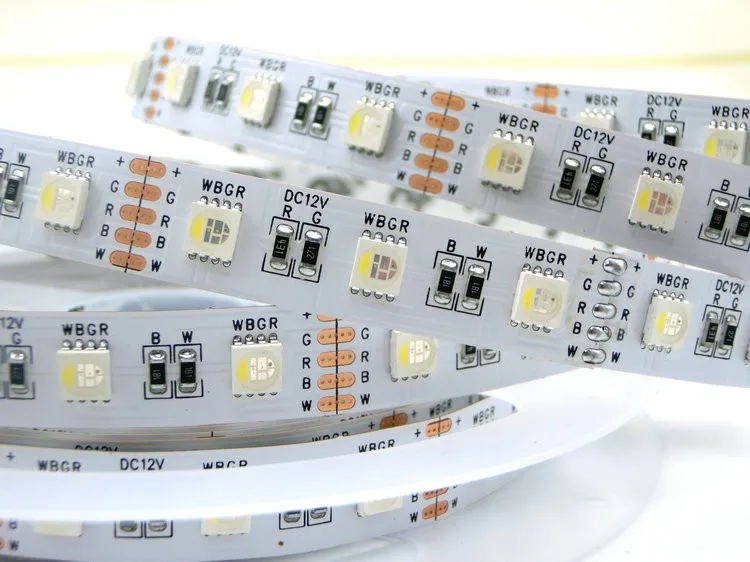 SMD 5050 4 цвета в 1 LED RGBW Светодиодные ленты света RGB+ белый/теплый белый 30 60 светодиодов/м DC12V 12 мм PCB Водонепроницаемый ip21 IP65 IP67 5 м