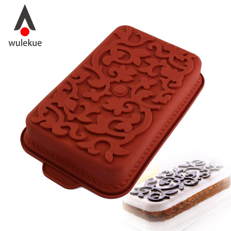 

Silicone Cake Decoration Mold Baking Plum Rectangular Big Chocolate Pan Decorating Tools Kitchen DIY Bakeware Tools Accessories