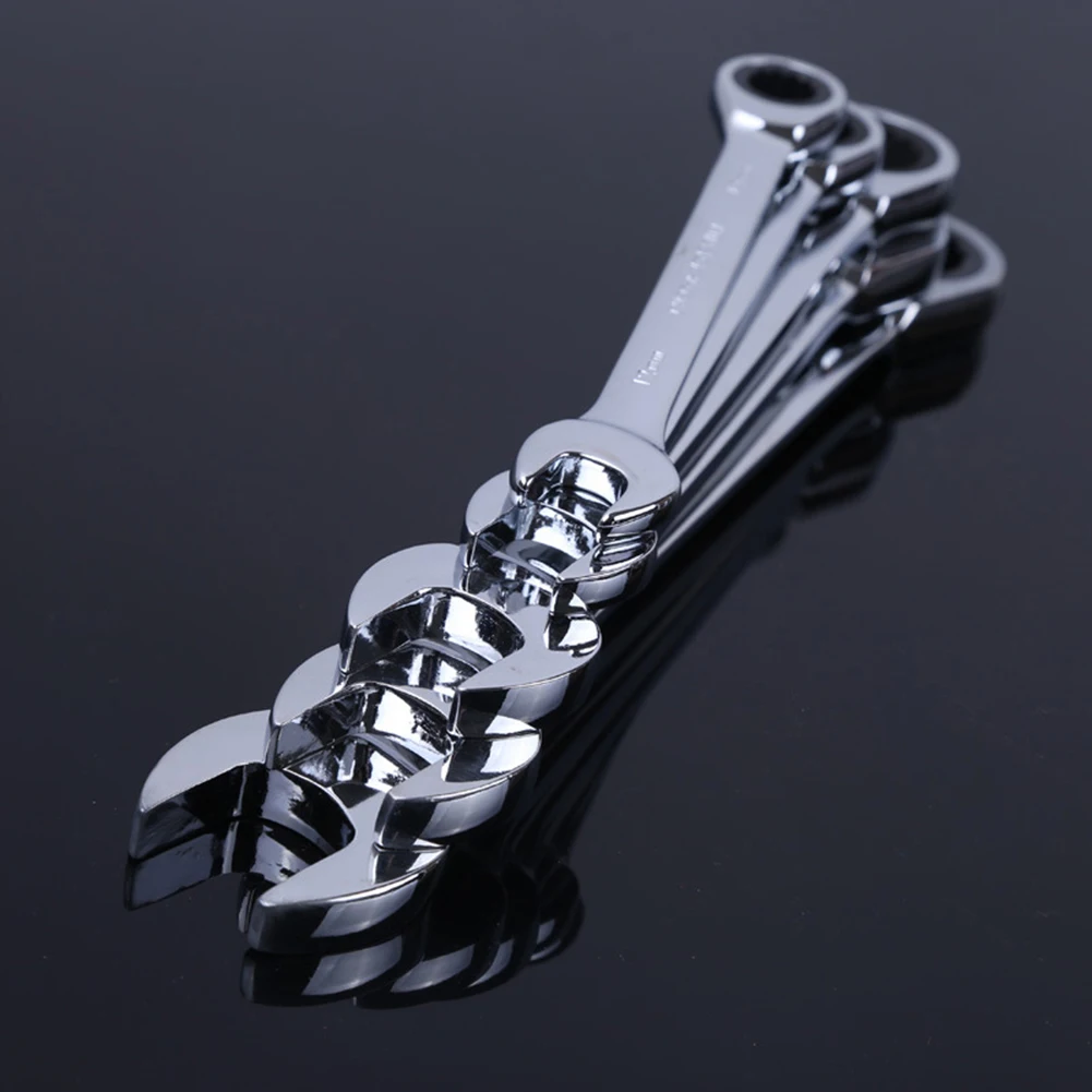 Практичный ключ, инструмент для скейта, зубчатое кольцо, гаечный ключ, набор трещоток 10 мм 12 мм 13 мм 17 мм 19 мм, стальной Трещоточный гаечный ключ, комбинированный гаечный ключ