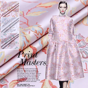 

New 145cm wide 330g/m autumn Jacquard gold thread brocade fabric wide jacquard dress